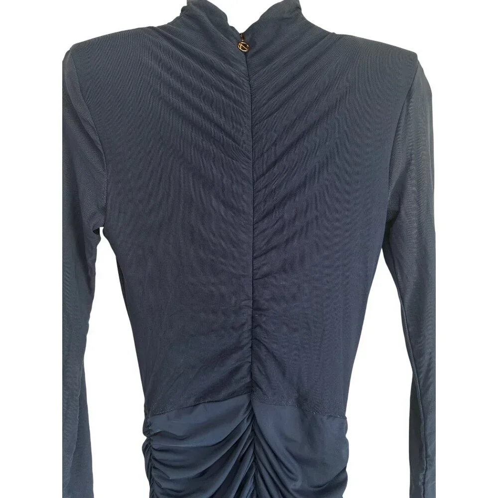 Nookie Enigma Mini Dress in Navy X-Small New Womens Long Sleeve Cocktail - Picture 7 of 11